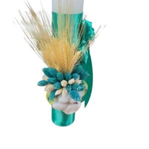 Lumânări botez flori uscate