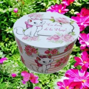 Cutie rotunda de carton  Pisicuță