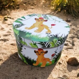 Cutie rotunda de carton Jungla