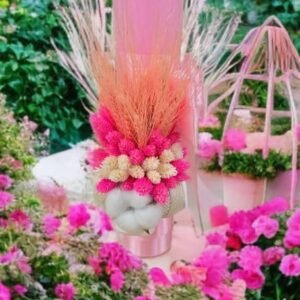 Lumânări botez flori uscate